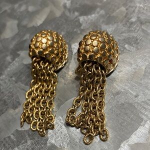 Corocraft Jellyfish Gold Chain Clip Ons